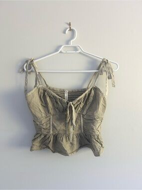 Sage Green Fairycore American Eagle Tank Top
